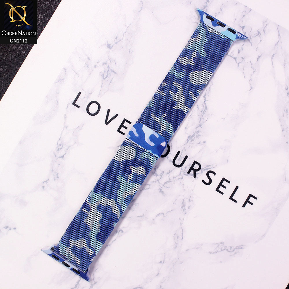 Apple Watch Strap Compatible 38/40mm - Camoublue - Metal Silk Magnetic Watch Starp