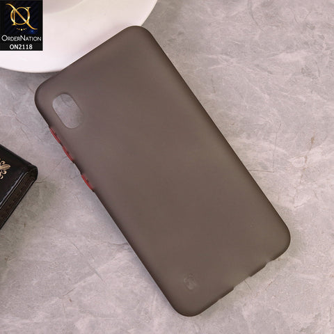 Samsung Galaxy A10 Cover - Gray - Semi-Transparent Ultra Thin Color Button Soft Shell Case