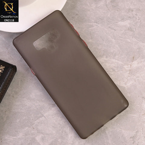 Samsung Galaxy Note 9 Cover - Gray - Semi-Transparent Ultra Thin Color Button Soft Shell Case