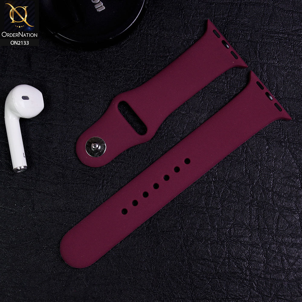 Apple Watch Series 3 (42mm) - Burgundy - Soft Candy Color Watch Strap