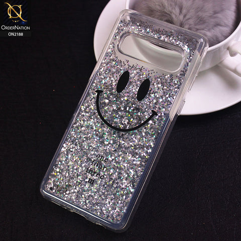 Samsung Galaxy S10 Cover - Design 20 - Trendy Moving Liquid Glitter Shine Soft Borders Case