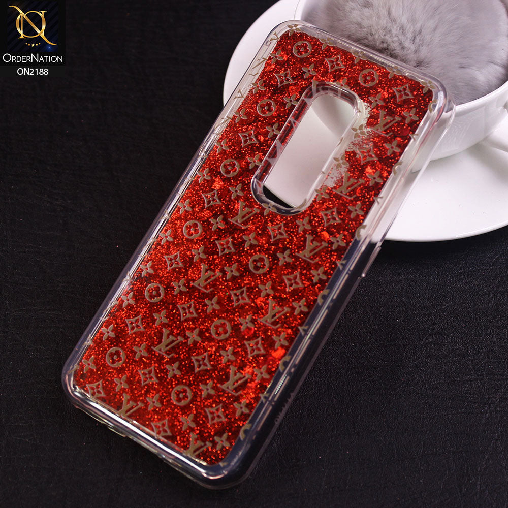 Vivo V17 Pro  - Design 4 - Trendy Moving Liquid Glitter Shine Soft Borders Case