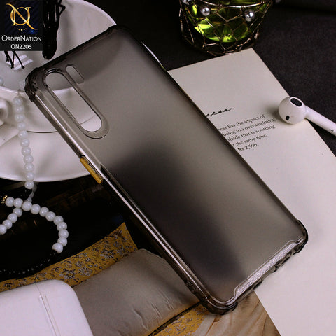 Oppo A91 Cover - Black - Cute Love Hearts Liquid Glitter Pc Back Case