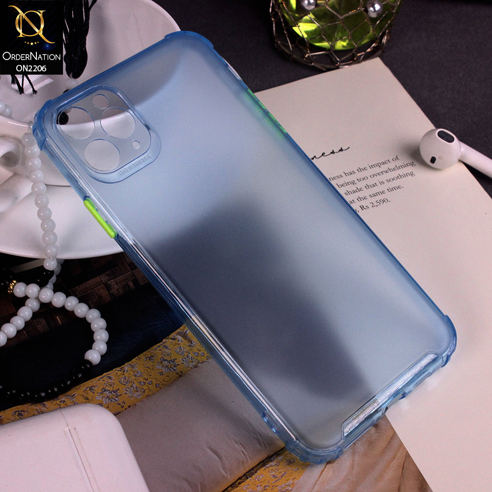 iPhone 11 Pro Max - Blue - Candy Assorted Color Soft Semi-Transparent Case
