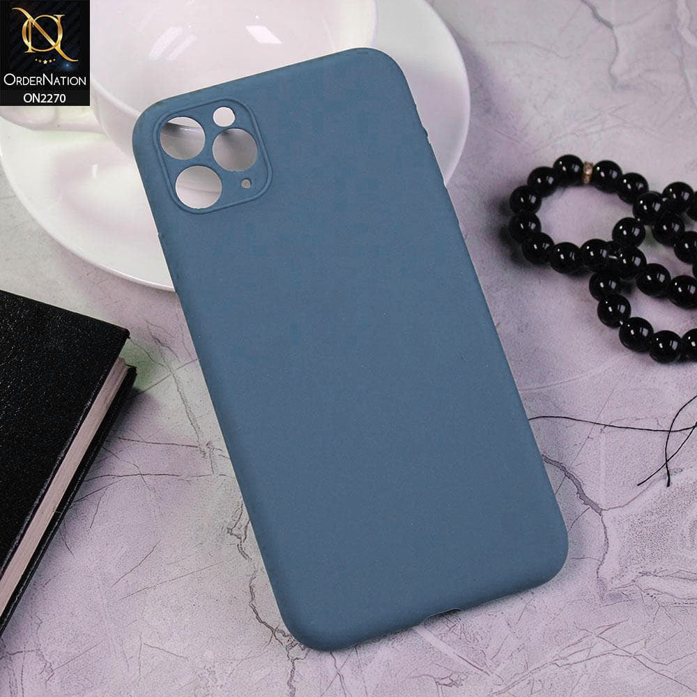 iPhone 11 Pro Max Cover - Purple - Silicon Matte Candy Color Soft Case