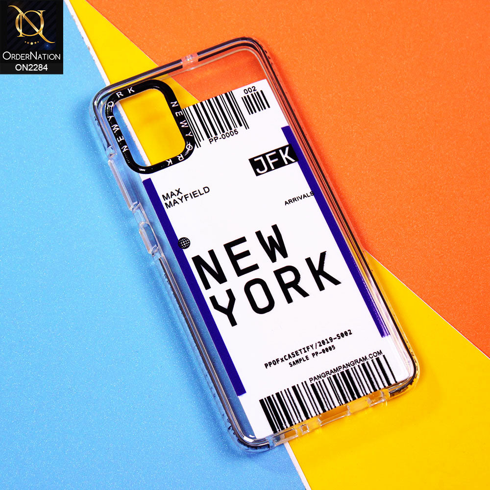 Samsung Galaxy A51 Cover - Design 2 - V2 Trendy City Travel Pane Strip Bar Code Style Case