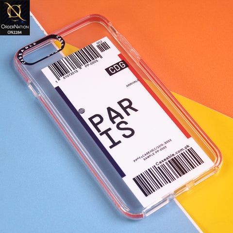 iPhone 8 Plus / 7 Plus Cover - Design 10 - V2 Trendy City Travel Pane Strip Bar Code Style Case