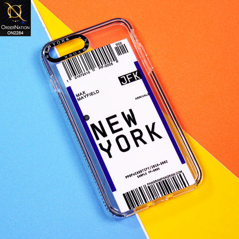 iPhone 8 Plus / 7 Plus Cover - Design 2 - V2 Trendy City Travel Pane Strip Bar Code Style Case