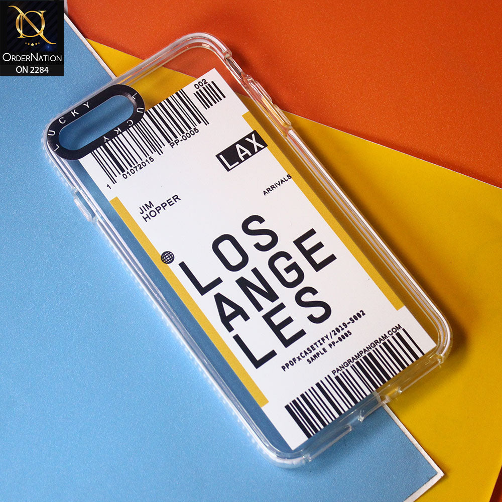 iPhone 8 Plus / 7 Plus Cover - Design 8 - V2 Trendy City Travel Pane Strip Bar Code Style Case
