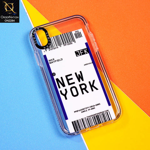 iPhone XR Cover - Design 2 - V2 Trendy City Travel Pane Strip Bar Code Style Case
