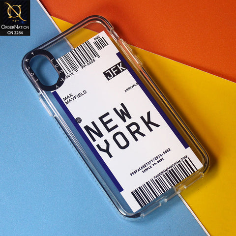 iPhone XS Max Cover - Design 2 - V2 Trendy City Travel Pane Strip Bar Code Style Case