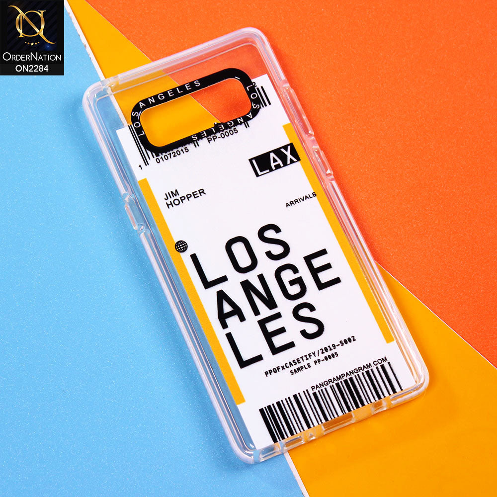 Xiaomi Redmi Note 8 Cover - Design 8 - V2 Trendy City Travel Pane Strip Bar Code Style Case