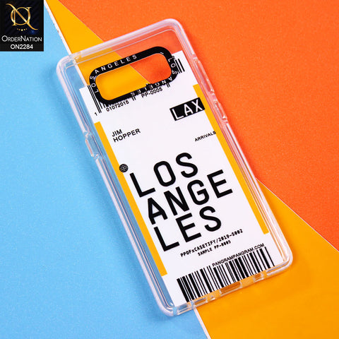 Xiaomi Redmi Note 8 Cover - Design 8 - V2 Trendy City Travel Pane Strip Bar Code Style Case