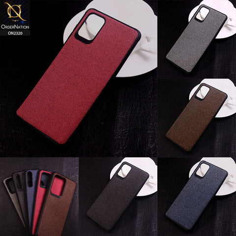 Tecno Camon 12 Cover - Brown - Jeans Texture Series Soft Case