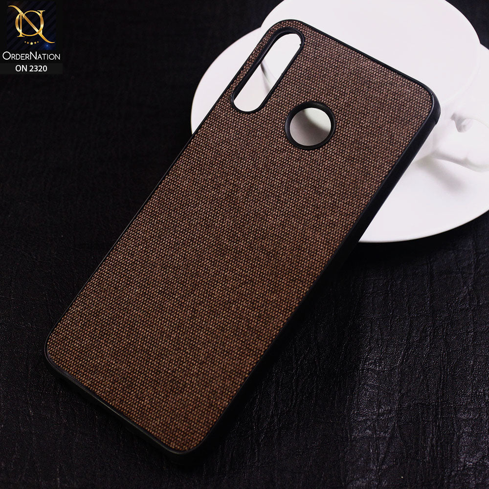 Tecno Camon 12 Cover - Brown - Jeans Texture Series Soft Case