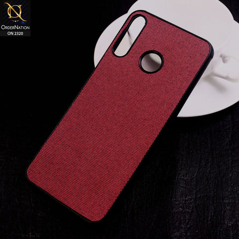 Tecno Camon 12 Cover - Red - Jeans Texture Series Soft Case