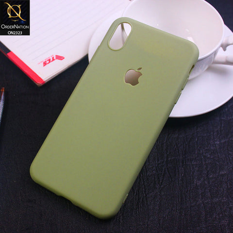iPhone XS / X Cover - Green - Soft Ultra Thin Candy Colors Case