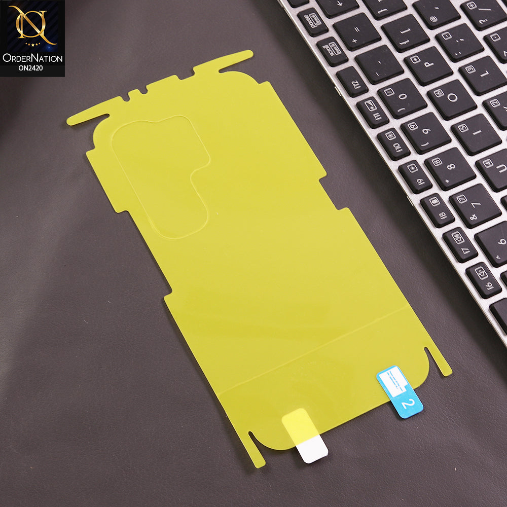 Tecno Camon 50 Pro 4G Back Protector Sheet - Transparent - Transparent Hydro Jell Skin Film Unbreakable Back Protector Sheet
