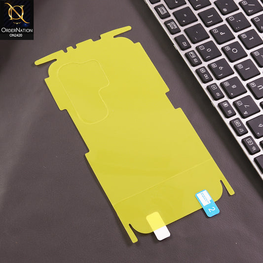 Tecno Camon 50 Pro 4G Back Protector Sheet - Transparent - Transparent Hydro Jell Skin Film Unbreakable Back Protector Sheet
