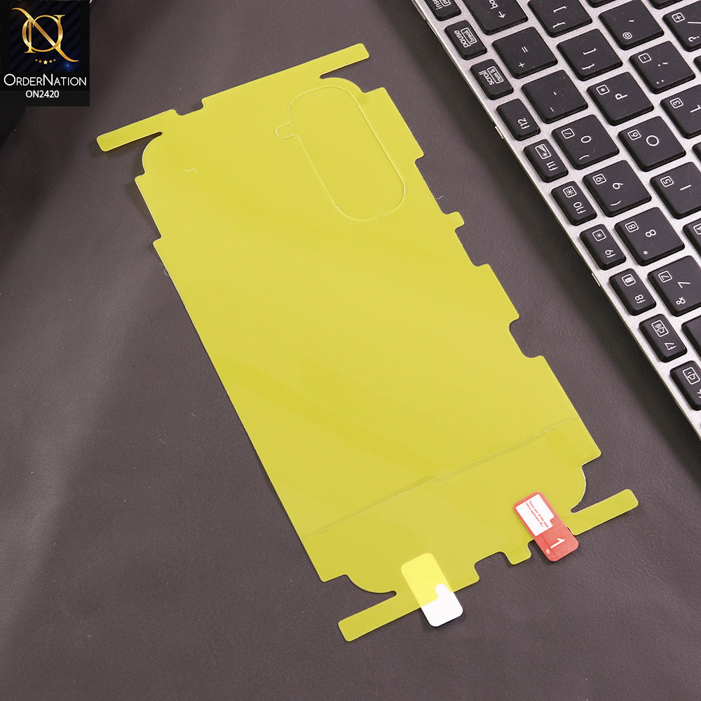 Infinix Hot 70 Back Protector Sheet - Transparent - Transparent Hydro Jell Skin Film Unbreakable Back Protector Sheet