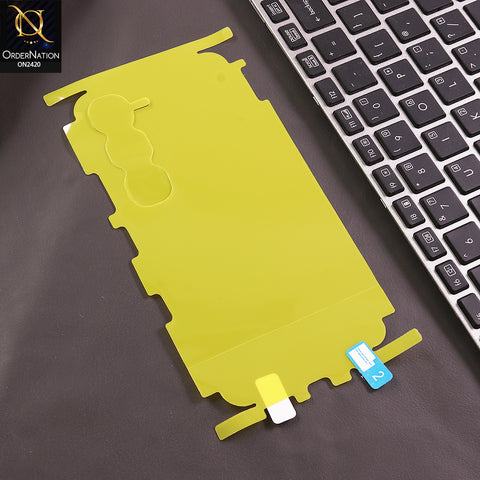 Infinix Hot 70 Pro Back Protector Sheet - Transparent - Transparent Hydro Jell Skin Film Unbreakable Back Protector Sheet
