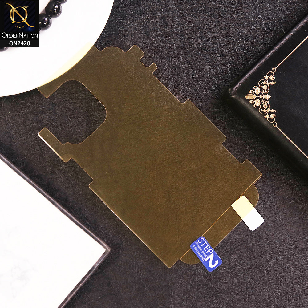 iPhone 13 Mini - Protector - Transparent Hydro Jell Skin Film Unbreakable Back Protector Sheet
