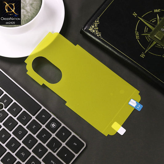 Oppo A58 4G Cover - Transparent - Transparent Hydro Jell Skin Film Unbreakable Back Sheet