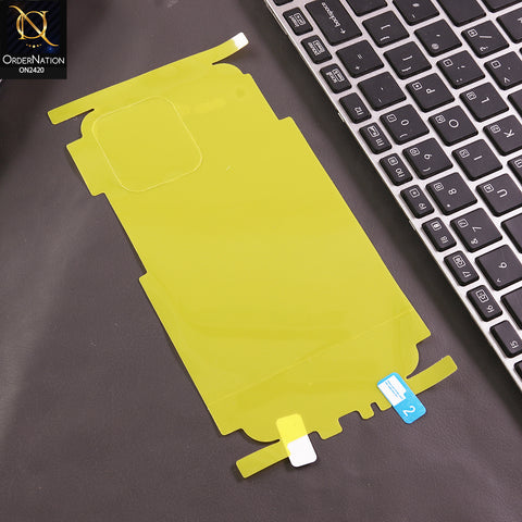 Oppo A6 Back Protector Sheet - Transparent - Transparent Hydro Jell Skin Film Unbreakable Back Protector Sheet
