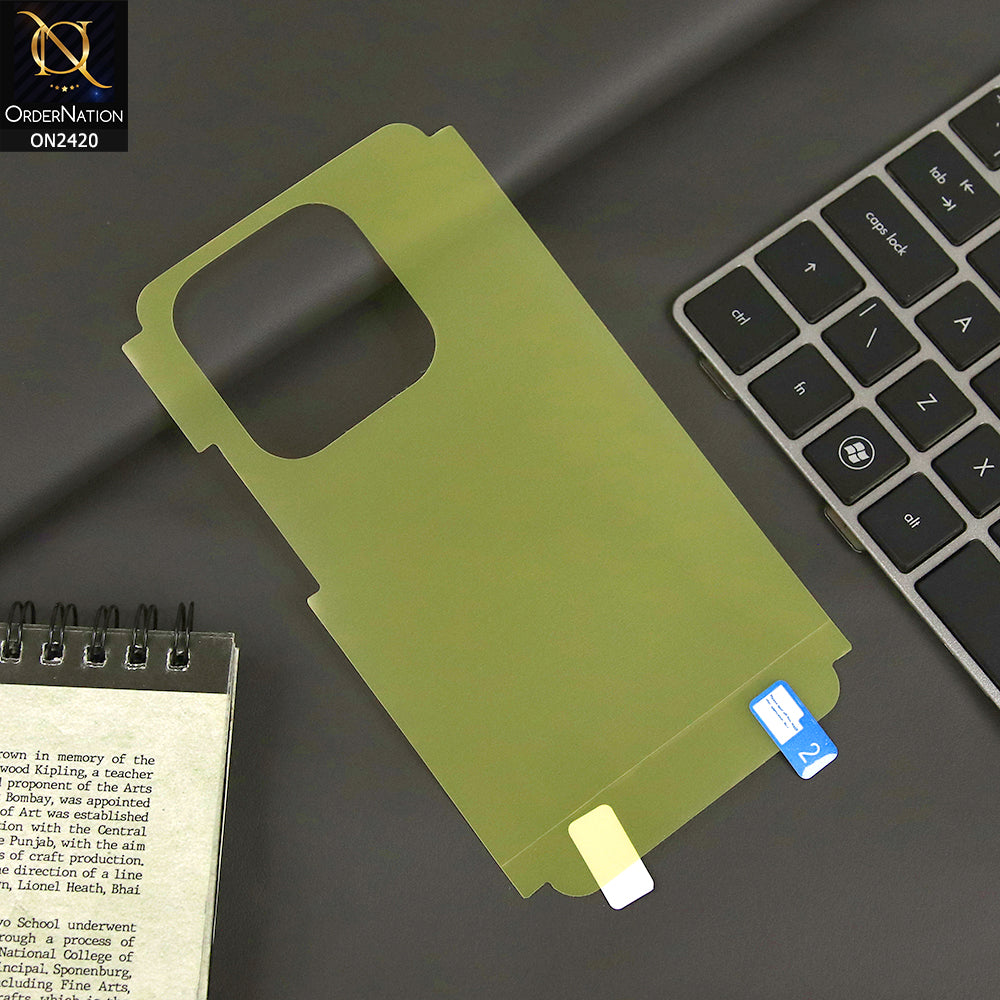 Xiaomi Redmi Note 14 Pro 5G - Protector - Transparent Hydro Jell Skin Film Unbreakable Back Protector Sheet