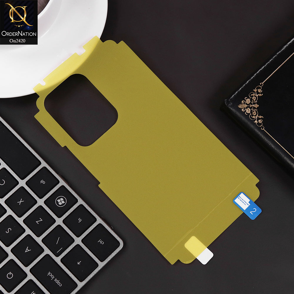 Oppo Reno 13F 4G Cover - Protector -  Transparent Hydro Jell Skin Film Unbreakable Back Protector Sheet