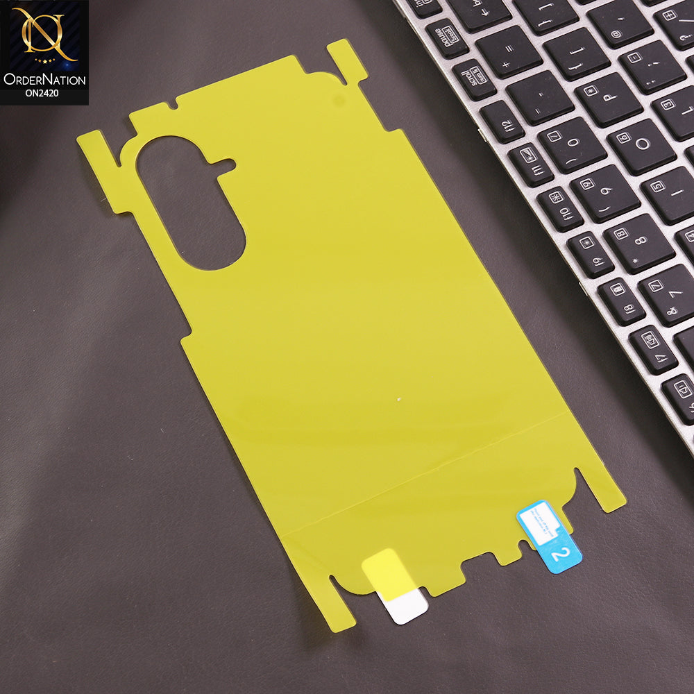 Samsung Galaxy A27 Back Protector Sheet - Transparent - Transparent Hydro Jell Skin Film Unbreakable Back Protector Sheet