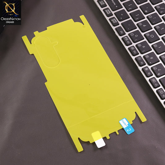 Samsung Galaxy A57 Back Protector Sheet - Transparent - Transparent Hydro Jell Skin Film Unbreakable Back Protector Sheet