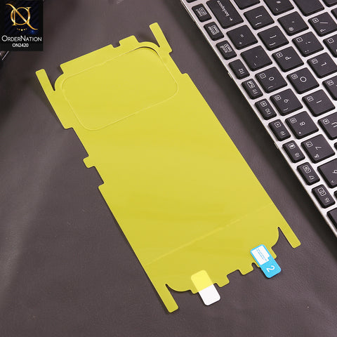 Tecno Spark 50 4G Back Protector Sheet - Transparent - Transparent Hydro Jell Skin Film Unbreakable Back Protector Sheet