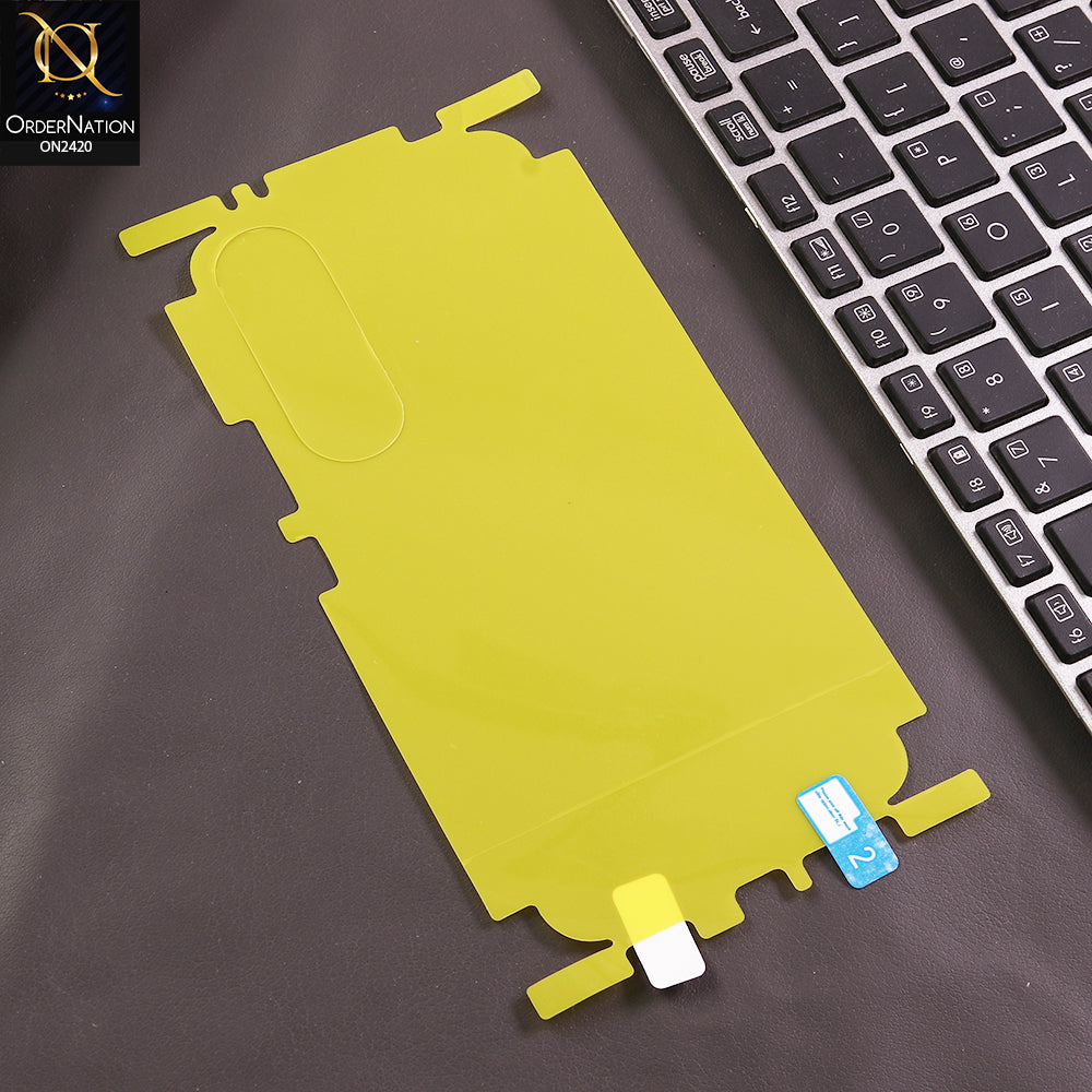 Vivo V70 FE Back Protector Sheet - Transparent - Transparent Hydro Jell Skin Film Unbreakable Back Protector Sheet
