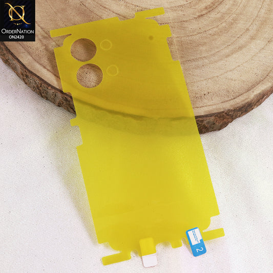 Vivo Y05 Cover - Transparent  - Hydro Jell Skin Film Unbreakable Back Sheet