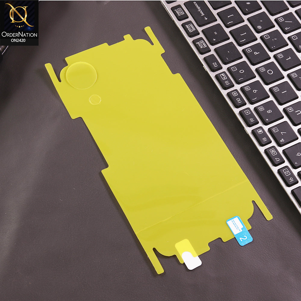 Vivo Y05e Back Protector Sheet - Transparent - Transparent Hydro Jell Skin Film Unbreakable Back Protector Sheet