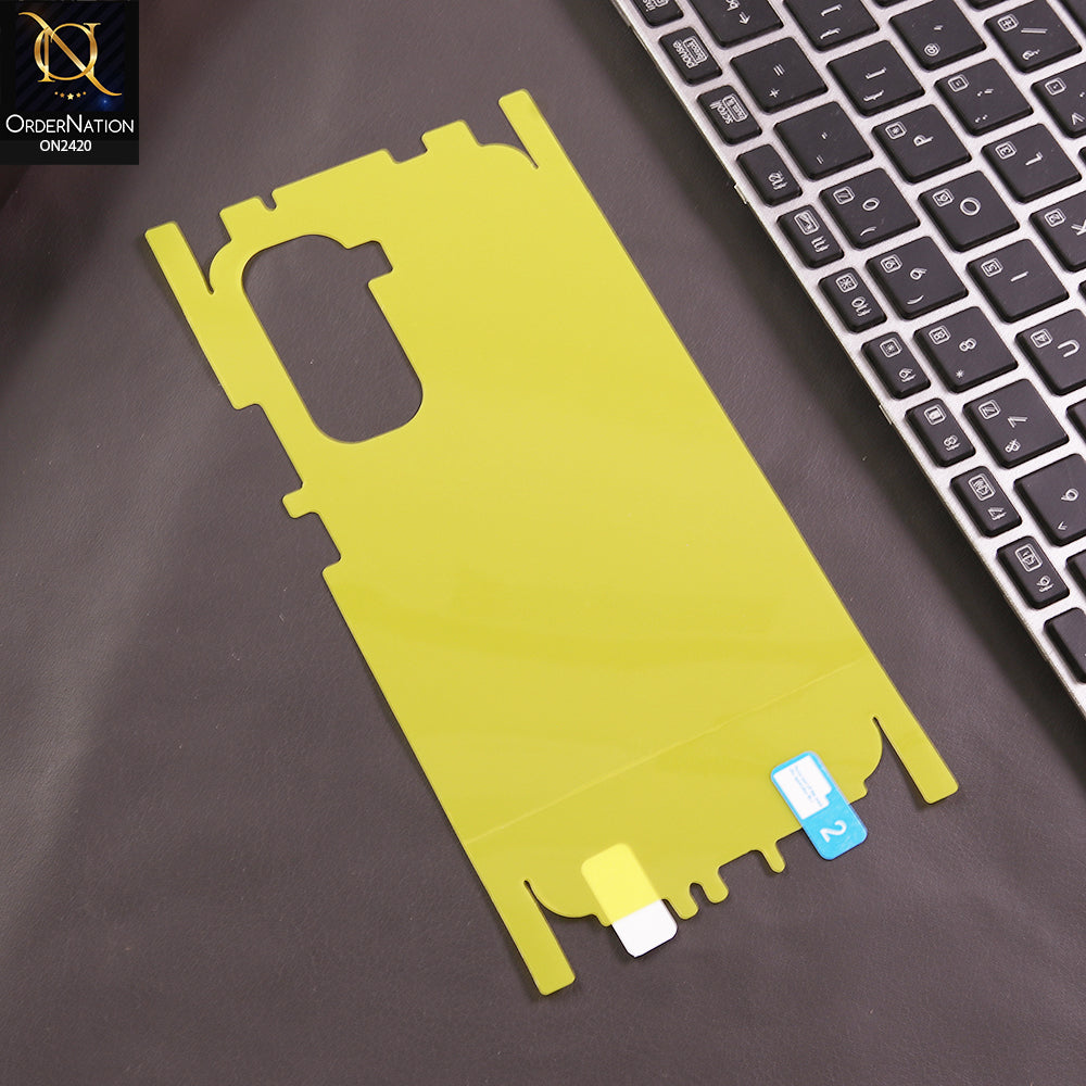 Vivo Y500 Back Protector Sheet - Transparent - Transparent Hydro Jell Skin Film Unbreakable Back Protector Sheet