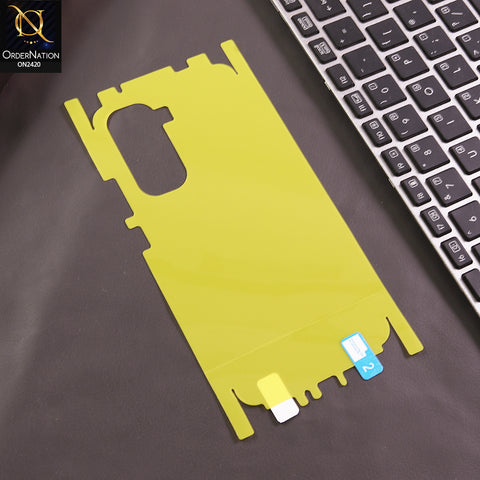 Vivo Y500 Back Protector Sheet - Transparent - Transparent Hydro Jell Skin Film Unbreakable Back Protector Sheet