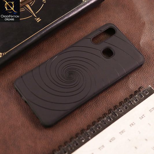 Vivo Y29s Cover  - Black - New Stylish Spiral Ring Leather Texture Soft Case