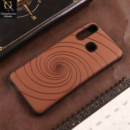Vivo Y29s Cover  - Brown - New Stylish Spiral Ring Leather Texture Soft Case