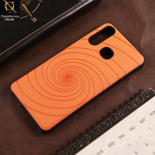 Vivo Y29s Cover  - Orange - New Stylish Spiral Ring Leather Texture Soft Case