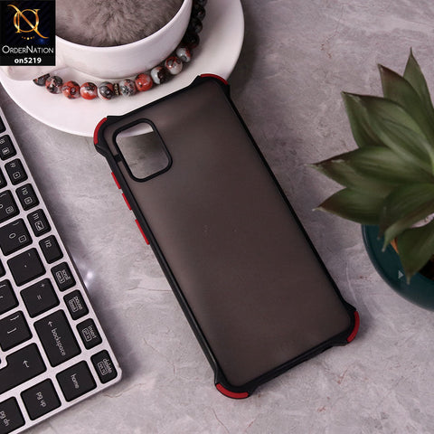 Samsung Galaxy A31 Cover - Black - Translucent Matte Shockproof Full Camera Protection Case