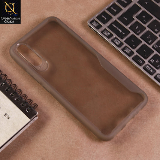 vivo Z5 Cover  - Black - Soft Silicone Stylish Matte Borders Transparent Protectie Case