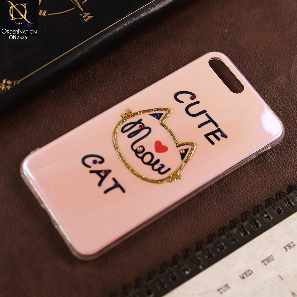 iPhone 8 Plus / 7 Plus Cover  - Design 1 - Girlish Fashion Style Shiny Soft Case
