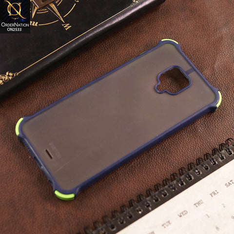 Xiaomi Poco M2 Pro Cover  - Blue - Translucent Matte Shockproof Camera Ring Protection Case
