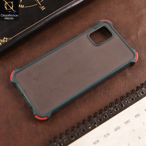 Samsung Galaxy A31 Cover  - Black - Translucent Matte Shockproof Camera Ring Protection Case