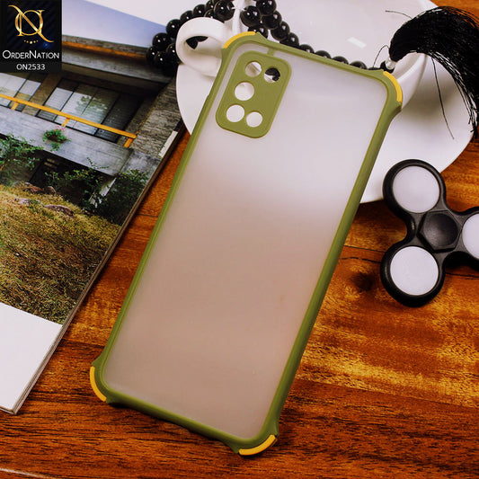 Samsung Galaxy M02s Cover - Light Green - Semi Transparent Matte Shockproof Camera Ring Protection Case (Copy)