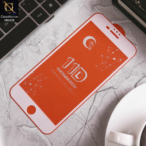 iPhone 8 Plus / 7 Plus - White - Xtreme Quality 11D Tempered Glass With 9H Hardness
