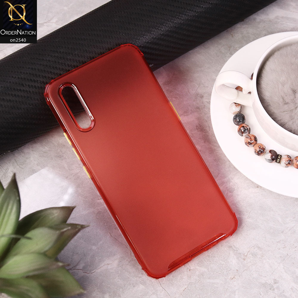 Vivo S1 Cover - Red - Candy Assorted Color Soft Semi-Transparent Case