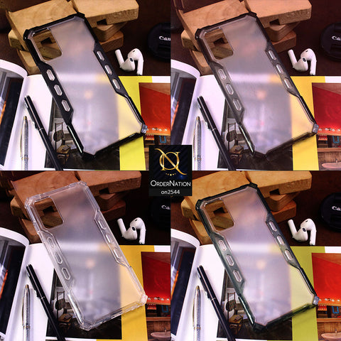 Samsung Galaxy Note 20 - Black- Newest  Semi Transparent Phone Case Soft Border and Hard Back
